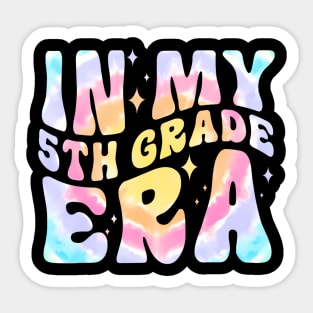 In My 5Th Grade Era Back To School Groovy Teacher Mom Sticker